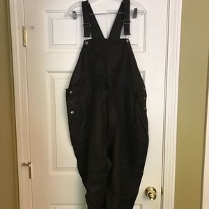 NWOT L. L. Bean Linen OVERALLS Beautiful XL Petite
